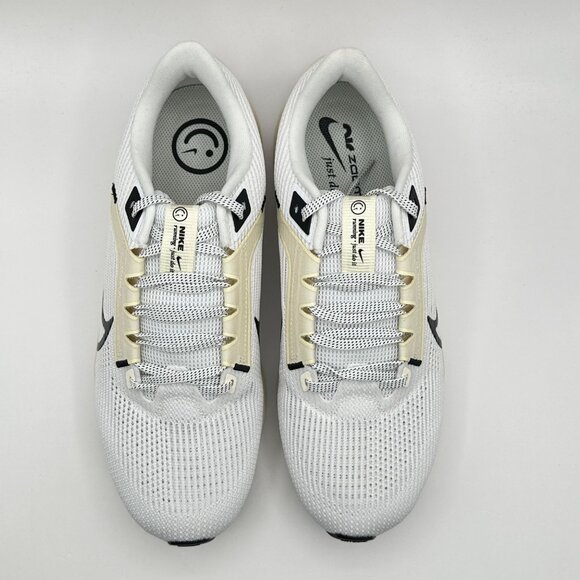 Women's Nike Air Zoom Pegasus 40 White Coconut Milk Sail Black Running Size 11 - Picture 6 of 12
